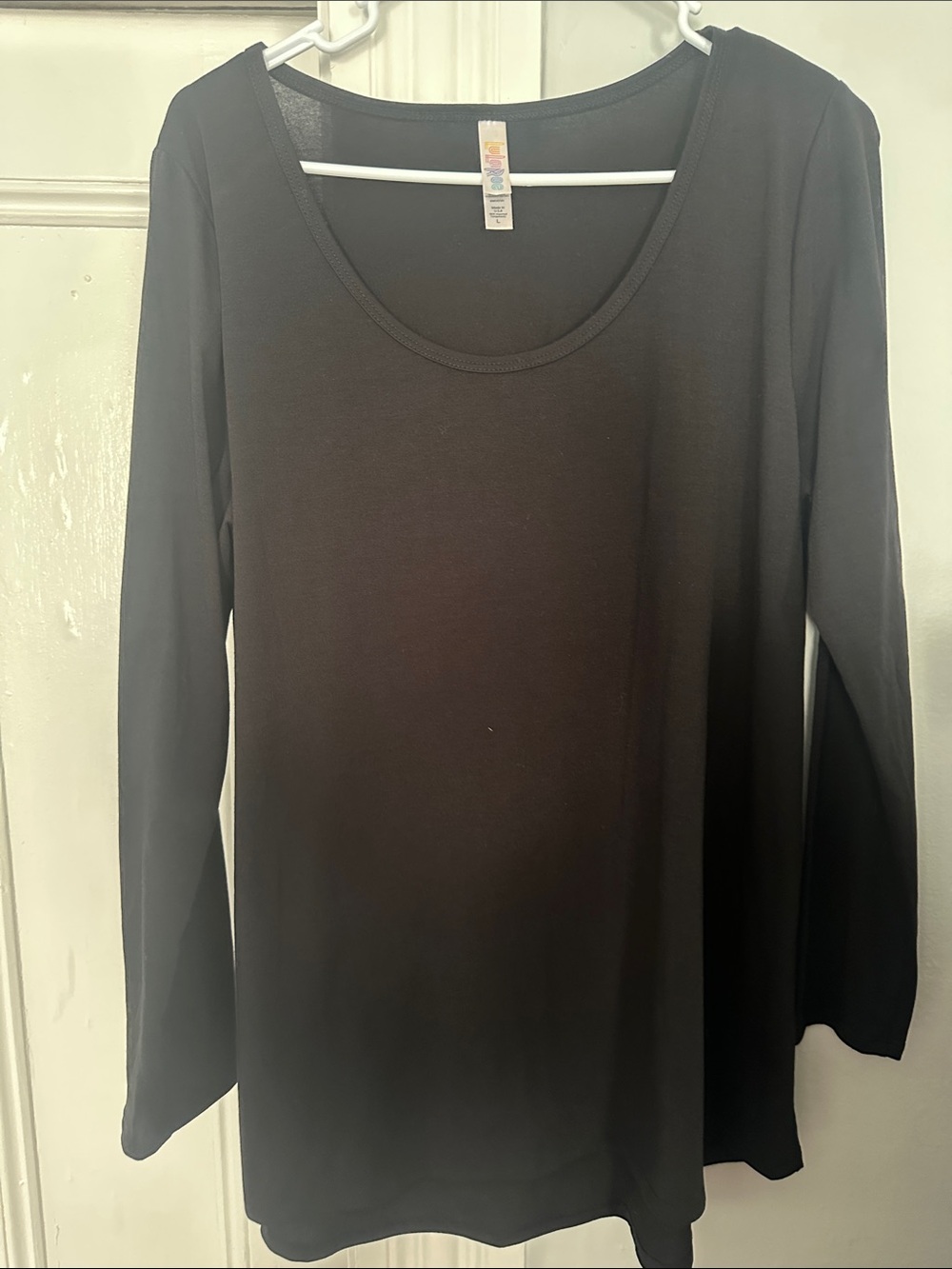 LuLaRoe Black Long Sleeve Scoop Neck Top